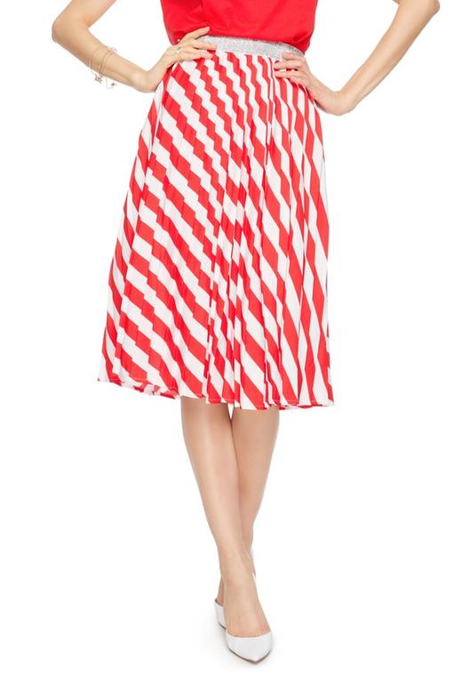 AVA 拼色斜条纹半裙 6439 商品图0