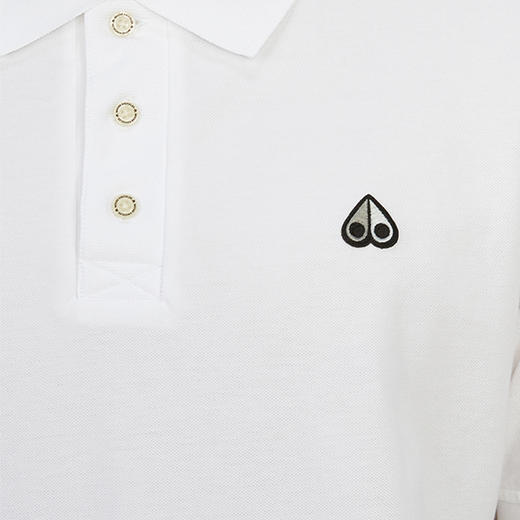 MOOSE KNUCKLES 男士驼鹿指节刺绣徽标棉质短袖 Polo衫 白色 M12MT712 160 商品图3