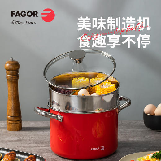 法格  红典系列珐琅蒸煮锅   FG-HHD22ZZG 商品图9