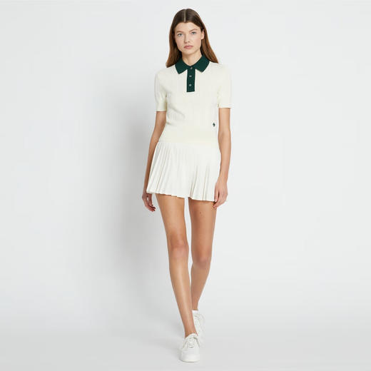 【1F】Tory Burch 汤丽柏琦  翻领针织高尔夫POLO毛衣 商品图3