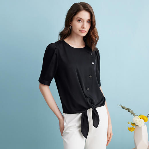 EITIE爱特爱夏季新品通勤百搭简约优雅小上衣7413109 商品图1