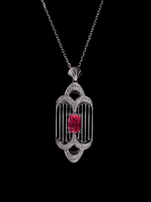 LUCINE高级珠宝｜《曼哈顿》系列 克莱斯勒红宝石吊坠 商品图3