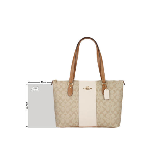 COACH 奥莱款女士PVC配皮单肩手提包 商品图6