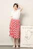 AVA 拼色斜条纹半裙 6439 商品缩略图3