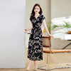 HR WZ52769V领印花舒适清凉连衣裙气质时尚洋气减龄高腰裙 商品缩略图3