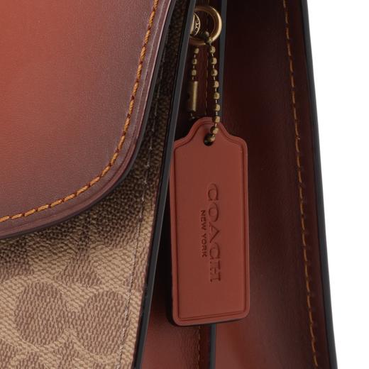 COACH 奥莱款 Parker 大号女士PVC配皮单肩斜挎小方包 商品图8