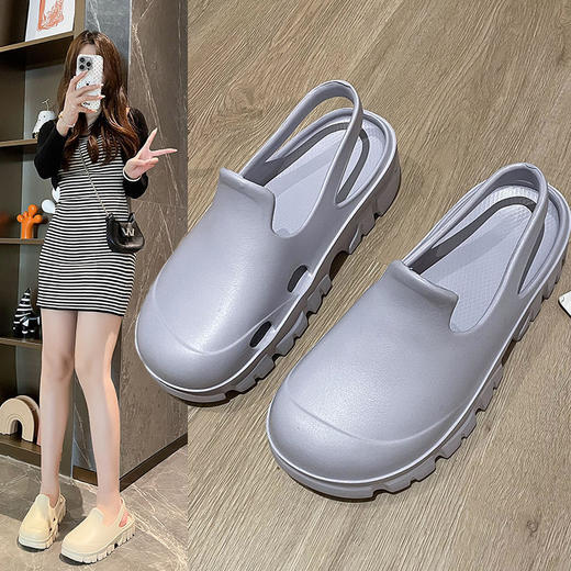 【包头凉鞋女】夏季新款 两穿半拖鞋女士 户外踩屎感外穿凉拖鞋  商品图1
