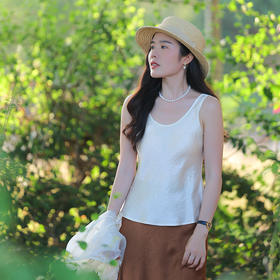 95%醋酸5%真丝 ROW风缎面醋酸打底衫