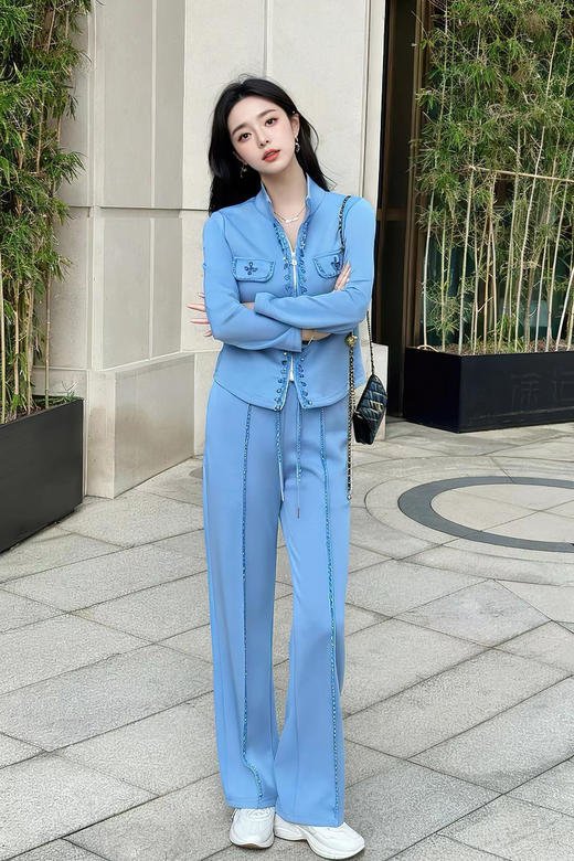 凝脂、漆黑、窃蓝裤子HJ1L30 商品图3