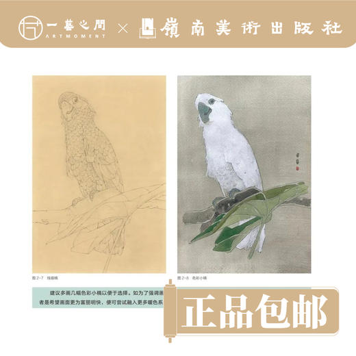 万小宁《创作笔记-重彩花鸟画材料技法》植物篇/金属箔篇/动物篇可单选 全套3本购买更优惠 岭南美术出版社[现货包邮] 商品图1