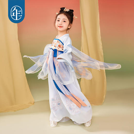 飞羽广袖年衣女童汉服儿童改良唐装襦裙原创古装演出服仙 商品图7