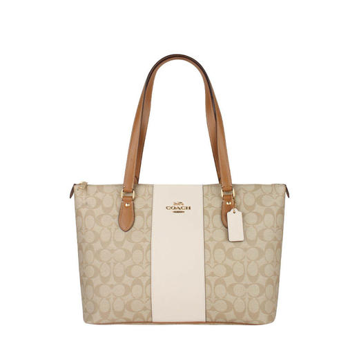 COACH 奥莱款女士PVC配皮单肩手提包 商品图9