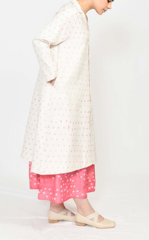 MAKU textiles｜丝棉粉印花长外套大衣 商品图6