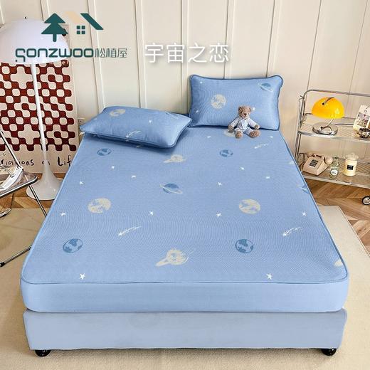 2024新款松植屋夏季冰晶席床笠三件套可水洗冰丝凉席床垫空调软席 商品图6