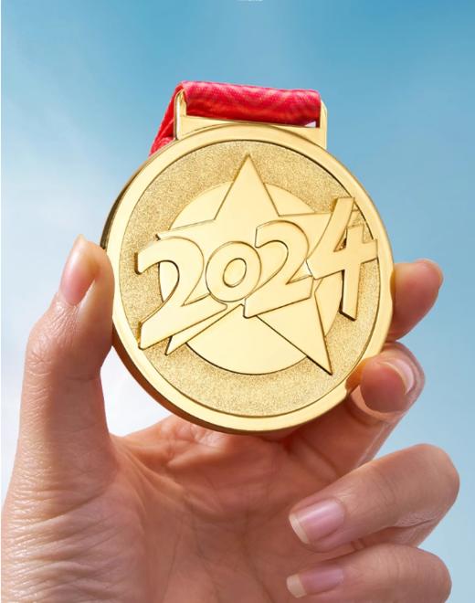 2024金属奖牌儿童运动会比赛金属纪念颁奖挂牌 商品图0