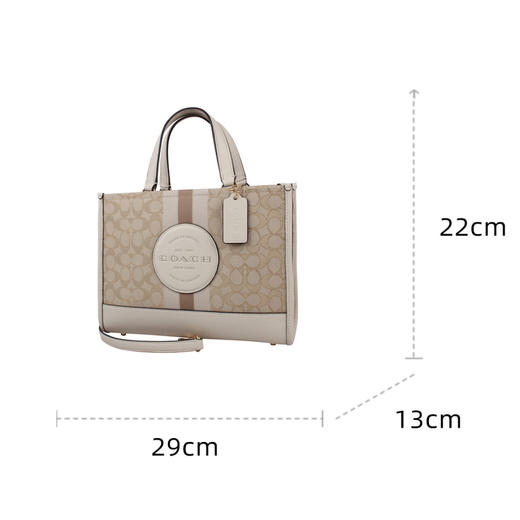 COACH 奥莱款女士织物配皮单肩斜挎手提包 商品图14