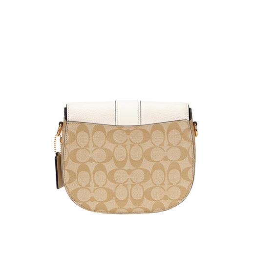 COACH 奥莱款小号女士PVC配皮单肩斜挎包马鞍包 商品图4