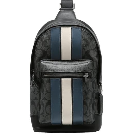 COACH 奥莱款男士PVC配皮单肩斜挎包 商品图8