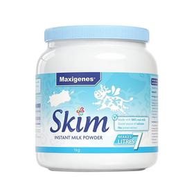 【保税仓】澳洲美可卓 Maxigenes 蓝妹子高钙脱脂成人奶粉 1kg（整箱6罐的倍数下单）