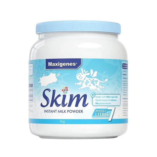 【保税仓】澳洲美可卓 Maxigenes 蓝妹子高钙脱脂成人奶粉 1kg（整箱6罐的倍数下单） 商品图0