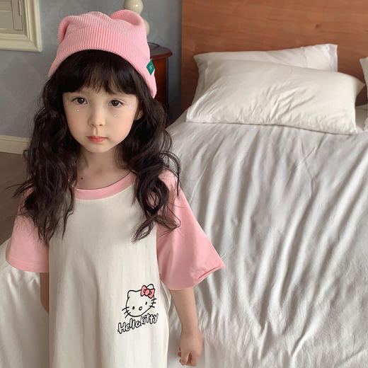 【29/起】80-160码纯棉睡裙夏款宽松版公主小女孩亲子装女童睡衣夏季卡通短袖家居服聚 商品图3