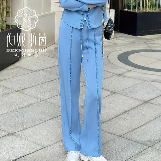 凝脂、漆黑、窃蓝裤子HJ1L30 商品图0