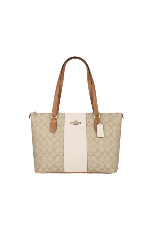 COACH 奥莱款女士PVC配皮单肩手提包 商品图11