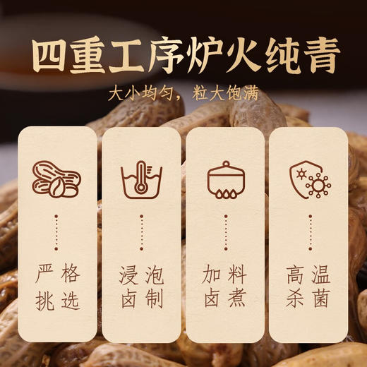 花田熊 鲜汁卤水花生（五香味）208克*5包 商品图3