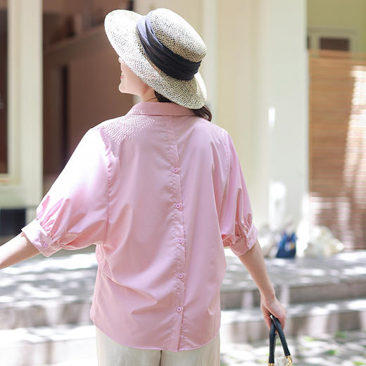 法式浪漫V领 抗皱衬衫 商品图4