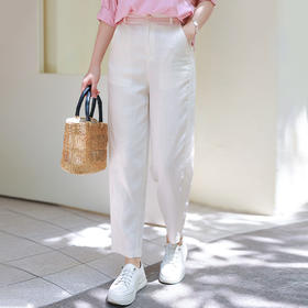 懒人亚麻百搭镰刀裤，万能穿搭