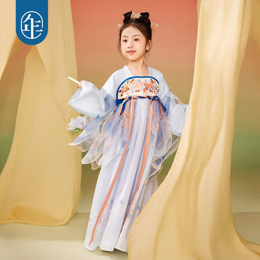 飞羽广袖年衣女童汉服儿童改良唐装襦裙原创古装演出服仙 商品图3