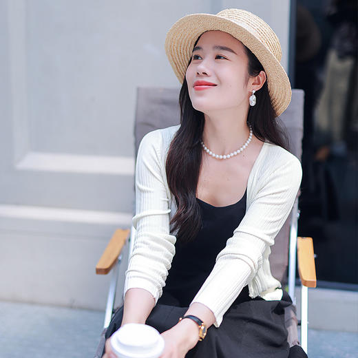 【现货】100%桑蚕丝 轻薄凉爽透气空调衫 开衫 商品图2