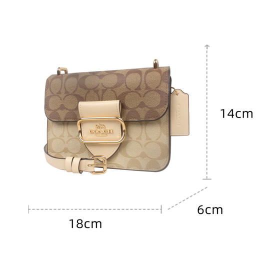 COACH 奥莱款女士PVC配皮单肩斜挎包 商品图14