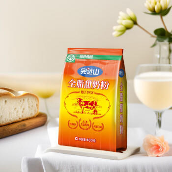 完达山全脂甜奶粉高蛋白质生牛乳绿色食品儿童成人全家早餐奶粉400g 商品图5