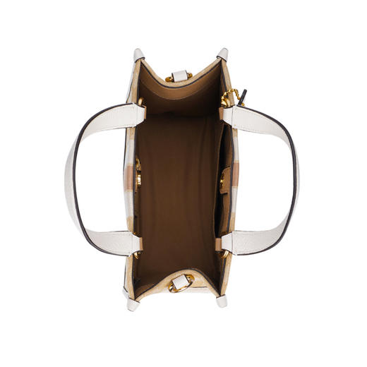 Coach 奥莱款小号女士织物配皮单肩手提托特包 商品图6