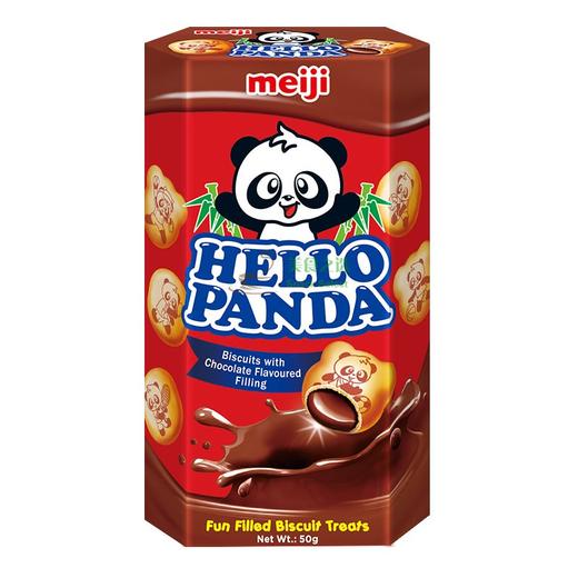 明治熊猫巧克力夹心饼干50g/盒 商品图0