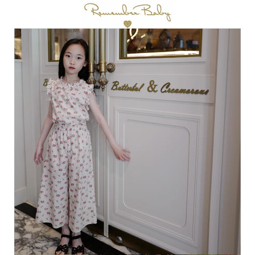 现货 / ROSE ROSE | 法式波点玫瑰系列 - 花边无袖上衣+九分裤套装 蔷薇粉 商品图0