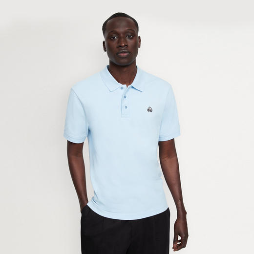 MOOSE KNUCKLES 男士驼鹿指节刺绣徽标棉质短袖 Polo衫 浅蓝色 M12MT712 1389 商品图2