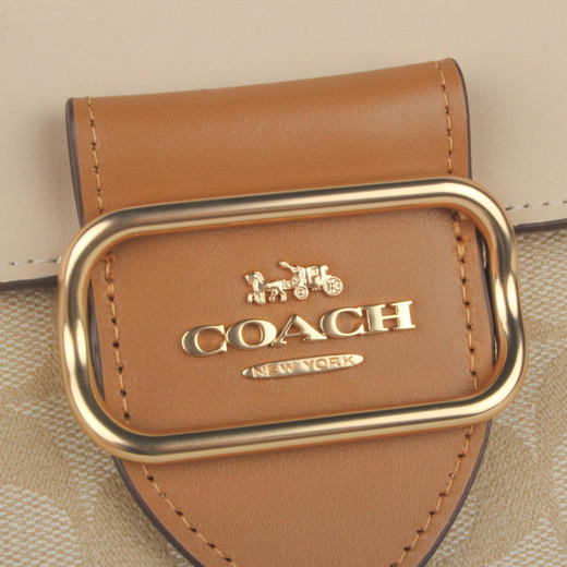 COACH 奥莱款女士PVC配皮单肩斜挎手提包 商品图7