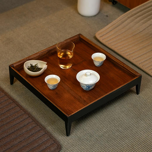 本来家居方形茶台老木头茶几实木小茶水桌置物台 商品图11