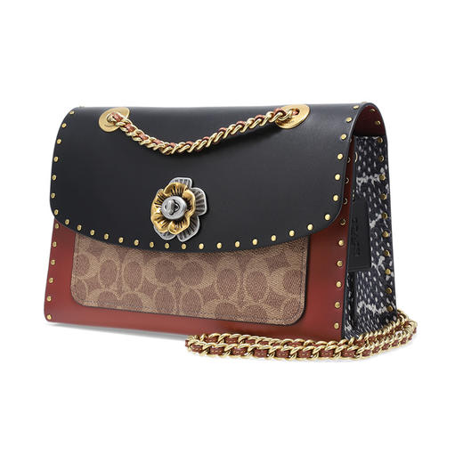 COACH 奥莱款小号女士PVC配皮单肩斜挎 商品图1