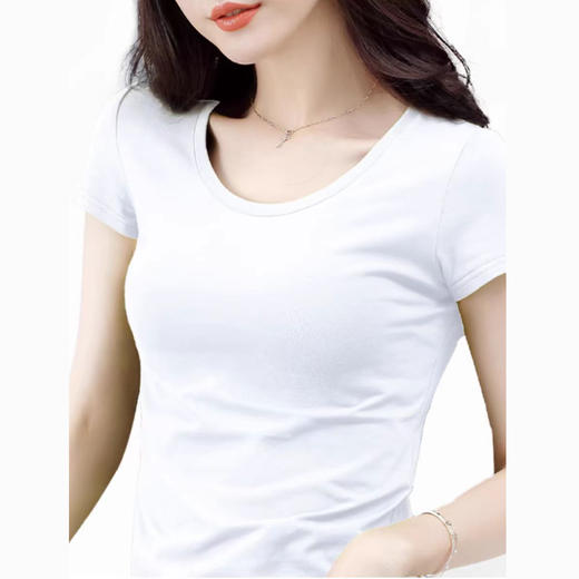 休闲T恤圆领纯色纯棉【FL22507】 商品图1