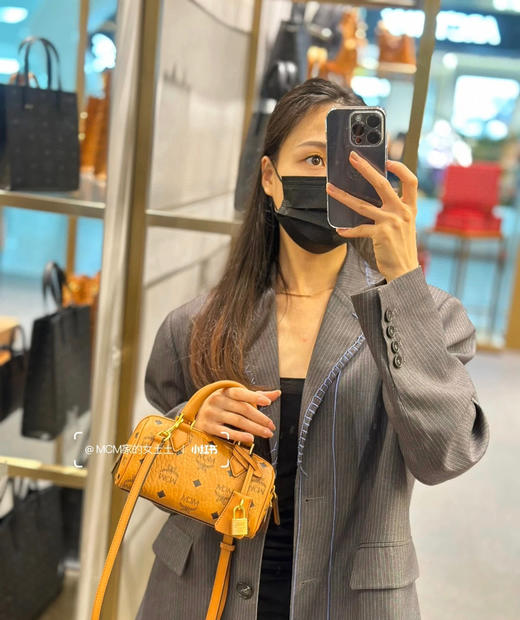 Mcm新款Mini#波士顿包 土黄色 商品图2