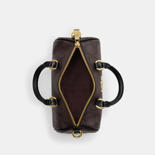 COACH 奥莱款女士PVC配皮单肩斜挎手提包 商品图2