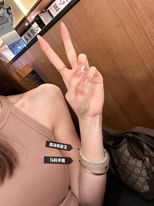 天然青海老料和田玉手串 商品图4