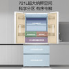 卡萨帝（Casarte）721升超大容量法式多门白色家用自由嵌入式冰箱双系统低氧窖藏养鲜秀岩面板系列 721升+独立双系统+MRA低氧窖藏+深冷智冻 商品缩略图2