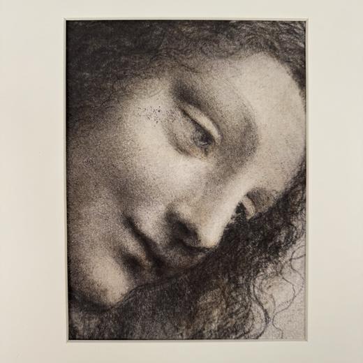达芬奇《圣母的头部肖像》（带框装裱画） 商品图6