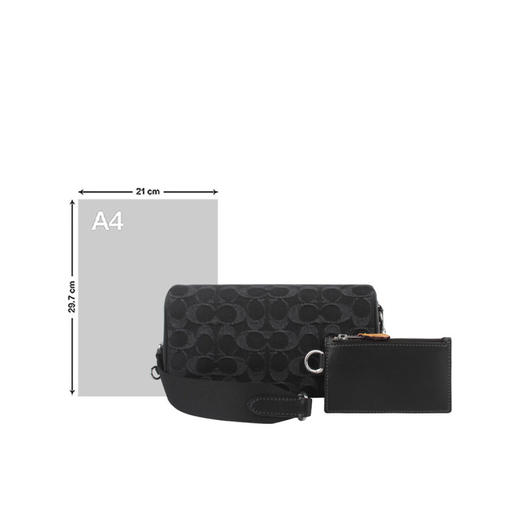 COACH 奥莱款男士织物配皮单肩斜挎子母包 商品图6