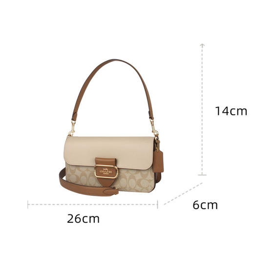 COACH 奥莱款女士PVC配皮单肩斜挎手提包 商品图14