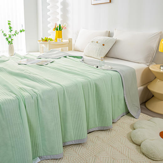 【紫韵家纺】紫韵 凉感丝抗菌爽肤被 湖蓝 200*230cm 商品图2